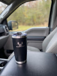 20oz black stainless tumbler with sip slide lid